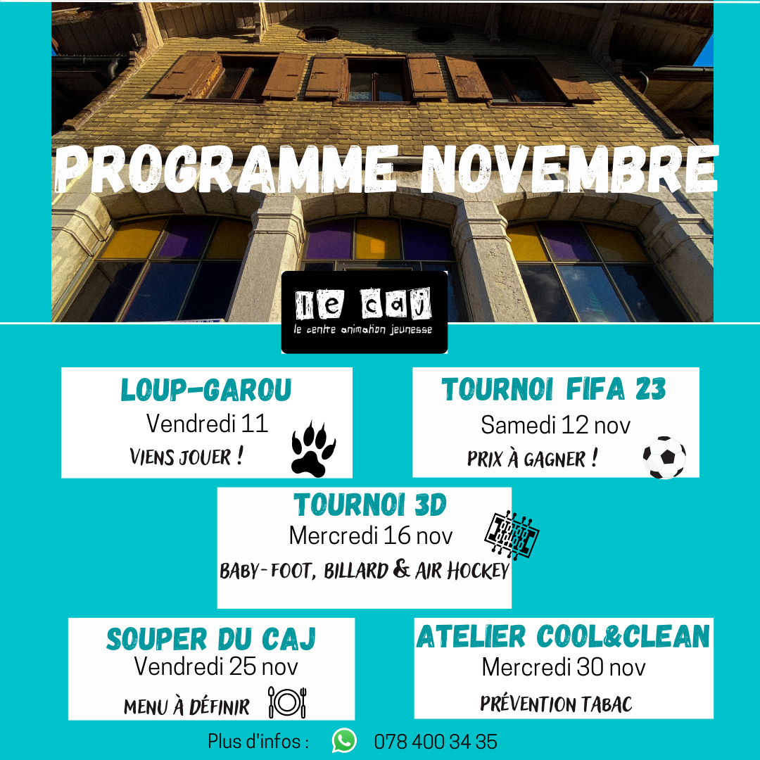Programme novembre 2022
